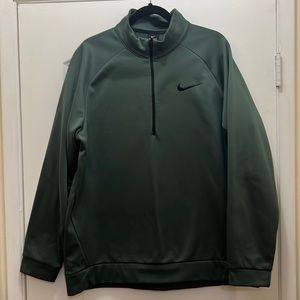 Nike Dri-Fit Mens Quarter Zip Sweater Green